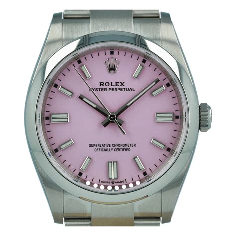 rolex date 34 pink dial|rolex op 36 candy pink.